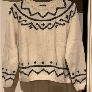Vintage crew neck alpine wool sweater